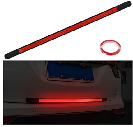 JNNJ Reflektierende Aufkleber Auto Hintere Stoßstange, Rot, 80x3.5cm