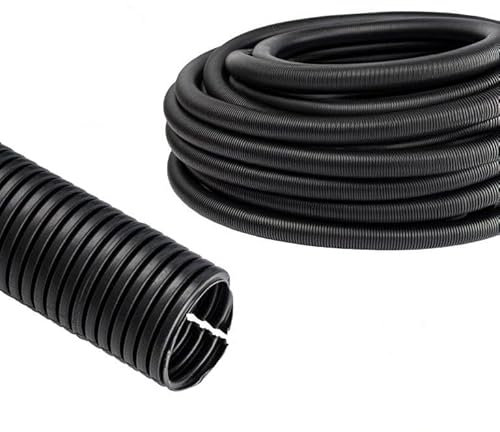PondLife Kabelschutzschlauch - Flexibles Wellrohr - geschlitzt - stabil - biegfest - UV beständig - 10m x 37mm