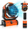 yiiard Portable Camping Fan, 20000mAh Battery Powered Tent Fan with Light & Remote Control, Double Blades, 270° Oscillation, Hook, 19-41 Working Hours, Ideal for Camping, Hiking & Outdoor Activities