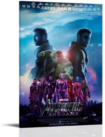 XXueMei Filmposter, Motiv: Avengers Endgame, Vintage-Poster, dekorative Malerei, Leinwand, Wandposter und Kunstdrucke, moderne Heimdekoration, Poster, 20 x 30 cm, Rahmenstil