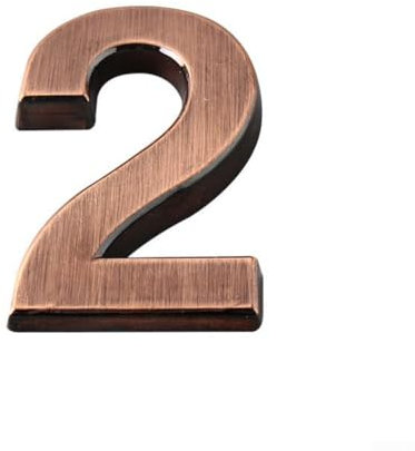 FACULX Numero adesivo per cassetta postale in resina ABS, numero civico 3D, antiruggine (2 numeri)