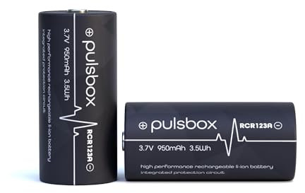 pulsbox Batería de ion de litio de 950 mAh, 3,7 V, circuito de protección PCB, perfecto para cámaras de vigilancia como Arlo MC3030 VMK3200 VMS3130 3230C | (2 baterías)