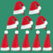 Haarschmuck Haarspangen Weihnachten, 10 Stück Mini Weihnachtsmütze Haarclips Haarklammern Geschenke für Kinder Mädchen Damen, Weihnachts Hut Deko Haar Accessoires Spangen Haarnadeln Haarreif (Rot)