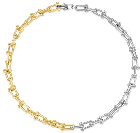 LILIE&WHITE Damen Halskette - Zweifarbige Kette in Gold und Silber, Eleganter Modeschmuck für Alltag und besondere Anlässe
