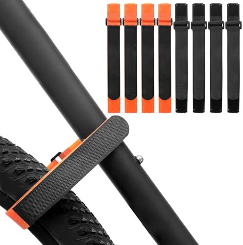 Lot de 8 sangles de fixation réutilisables pour roue de vélo réglables