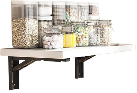 Wandmontierter Klapptisch, Wandtisch klappbar, Schwimmender Klapptisch for Platzersparnis, Tisch, kleiner Schreibtisch, Wandtisch for Küche, Wäscherei, Büro, Zimmer, Restaurant, Zuhause(60x40cm/24x16i