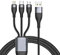 3 in 1 Charger Cable for Huawei P20 lite QC Ultra Warp Super Smartphones, Tablets & other Type C devices, 480Mbps type c wire Data Sync Braided - -3in1