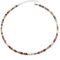 Aleasha Bunte Perlenkette Damen Boho Steine Kette süßwasserperlen Strand Halskette Edelstahl Silber Handgefertigte Schmuck 38+5cm