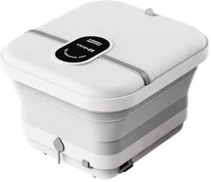 Ahuuen Fußbad Mit Elektrischer Rotationsmassage | Klappbare Fußbadewanne Mit Wärme Und Massagefunktion,Vielseitige Elektrische Fußpflegehilfe Für Familie Und Senioren