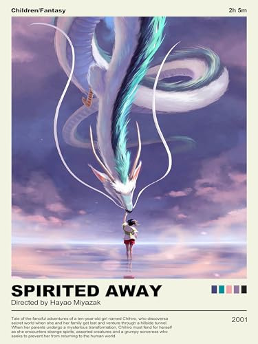 Spirited Away Minimalist - Poster, 30 x 40 cm