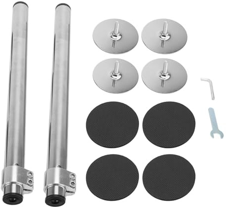 CHEOTIME - Soportes para fregadero bajo encimera (2 unidades), acero inoxidable, ajustable de 45 a 78 cm, kit de reparación para cocina y baño