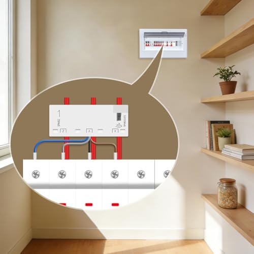Zigbee 3.0 3-Phasen 63 A Smart-Energiezähler, 1s Echtzeit-Datenübertragung in HA, ± 1 % hochpräzise, bidirektionale Leistungsüberwachung, kompatibel mit Homey und Home Assistant über Zigbee2MQTT/ZHA