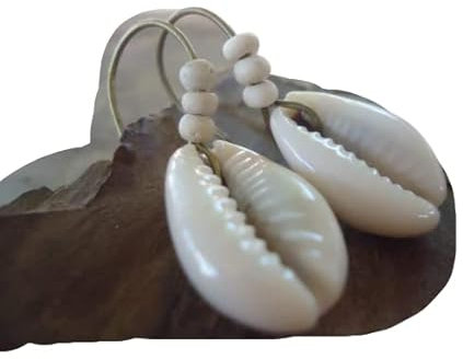 ★ KAURI MUSCHEL & KOKOS OHRRINGE ★ in bronze