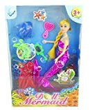 Toyland Mermaid Dress Up Fashion Doll 29cm - Rosa con Vestito e Accessori - Regali per Ragazze ...