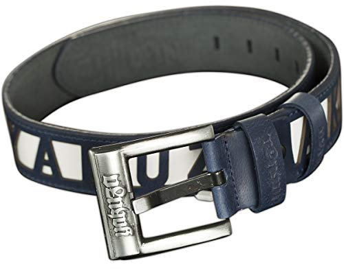 Yakuza Label Ledergürtel GB-10203 Blau, 80