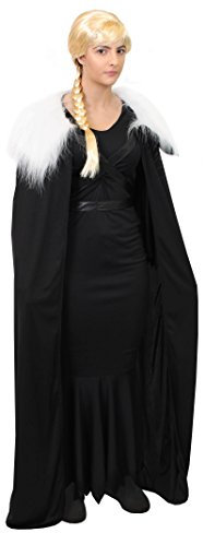I LOVE FANCY DRESS Krieger Prinzessin VERKLEIDUNG KOSTÜM MIT Blonder ZOPF PERÜCKE -DER Wikinger VIKINGER Ragnar KLASSE=Kleid IN 7 GRÖSSEN = DER UMHANG EINHEITSGRÖSSE =Kleid-SMALL