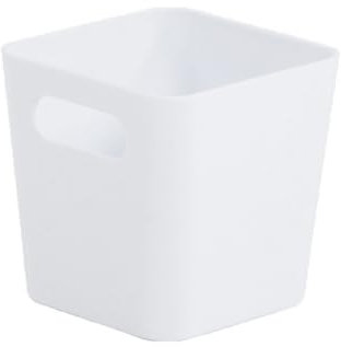 Wham 10cm Square Studio Basket, Ice White