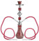DXP Shisha Hookah 55cm 2 Manguera Cachimba Narguile agua tubo vidrio fumar Rojo