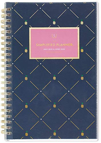 Simplified EL200-201A Akademischer Jahresplaner 2019-2020, klein, 12,7 x 21,6 cm, Ananas