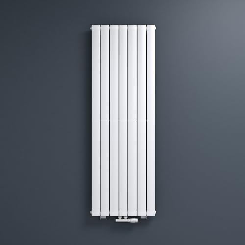 Mai & Mai Radiateur à Eau Chaude Mural Chauffage Central 160x54cm Radiateur Blanc Vertical en Acier FV