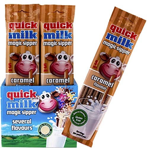 100 Stück Trinkhalme Quick Milk Karamell Geschmack Magische Halme Milch Halm Milchpulver caramel flavour