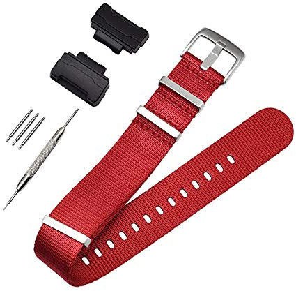 Shieranlee NATO Nylon Strap Armband Kompatibel mit Casio G-Shock GA-110 120 GA-400 GD-100 DW-5600 GLS-8900 Canvas Men Bracelet Band Black Adapters