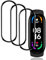 KZIOACSH [3 Pack] Protector de Pantalla para Xiaomi Mi Band 6 NFC/Mi Band 6/Mi Band 5, [No Vidrio] Sin Burbujas,TPU Película Cobertura，Negro