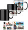 Personalised Heat Change Mug with Ten Photo Collage (11oz) Personalise 10 Photos. Magic Heat Collage Photo Mug Gift