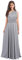 FYMNSI Damen Multiway Langes Abendkleid Hochzeit Brautjungfernkleid Bodenlang Partykleid Cocktailkleid Wickelkleid V-Ausschnitt Rückenfrei Neckholder Maxikleid Sommer Strandkleid Grau XS