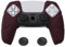 PlayVital Protection pour ps5 Coque Manette,Housse Silicone avec Capuchon pour ps5 Grips Joystick Controller Cover Skin Compatible avec Station de Charge,Édition Méca-Rouge