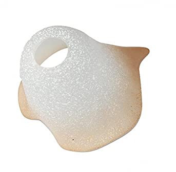 Coupe en verre de rechange pour lustre, plafonnier, lampe murale petit E14 creusement lisse blanc avec teinte ambre coll. calla