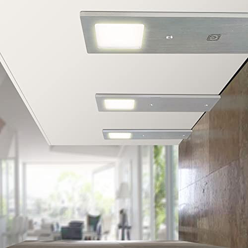 max K O M F O R T LED Unterbauleuchte Küchenleuchte Aluminium 3er Set á 4W 300 Lumen warmweiß Dimmbar IP20 Lampe Küchenunterbauleuchte