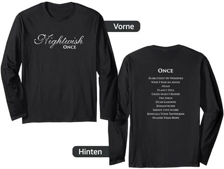 Once (Nightwish Logo + Album-Trackliste) Langarmshirt