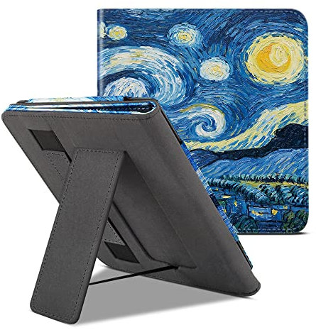 Lunso Compatible avec Kobo Sage Housse (8 pouces) - Housse de luxe Stand Sleepcover - Van Gogh Nuit étoilée