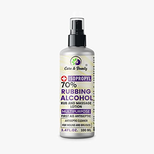 Cure & Beauty First Aid Antiseptic & Disinfectants Isopropyl Rubbing Alcohol 70%(100ml with spray)