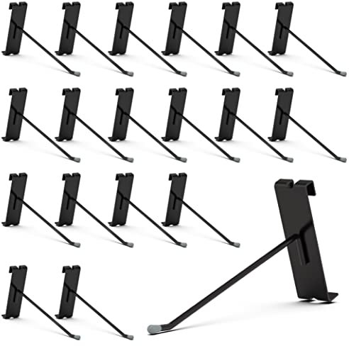 HUHOLE Gridwall Haken 15,2 cm, 50 Stück Displayhaken für Gitterwand, Haken für Gitterwandpaneel, Schwarz
