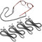 YUFFQOPC Schwarz Brillenband Sonnenbrillenkette Brillenkette Glasses Chain, Sport Brillenbänder mit Karabiner Einstellbarer Brille Cord Modern Brillenkordel für Damen Herren, 12 St