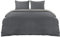 Utopia Bedding Bettwäsche 200x200 Set - Mikrofaser Bettbezug 200x200 cm + 2 Kissenbezüge 80x80 cm - Dunkelgrau/Hellgrau