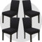 ZHILING Stuhlhussen Bezüge Set von 4 Super Fit Stretch abnehmbare waschbare Esszimmerstuhl Protector Cover Sitzbezug für Hotel, Esszimmer, Zeremonie, Bankett Hochzeitsfeier(Schwarz)