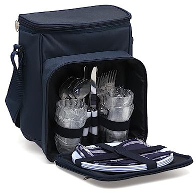 Atosa Mochila Nevera termosellada Kit Grande Picnic Azul Marino