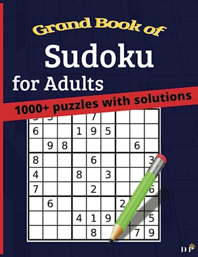 Grand Book of Sukodu for Adults: Puzzles ranging from Easy to Hard. With full solutions. For relaxation, stress relief and mental health.
