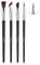 TEOYALL Eyeliner Pinsel Set, 4 PCS Ultra dünn abgeschrägt abgewinkelt Pinsel Präzision Fine Point Eyeliner Pinsel flach Augenbrauenpinsel