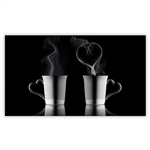 SMTDeco Herdabdeckplatte Ceranfeld Abdeckplatte Herdabdeckung Herdplatten Abdeckungen Induktionskochfeld 90x52 cm Einteilig Kaffee Schwarz