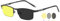 VEVESMUNDO Nachtsichtbrille Selbsttönende Getönte Metall Rechteckig Sonnenbrille Nachtfahrbrille Autofahrbrille für Autofahrer Herren (Schwarz)