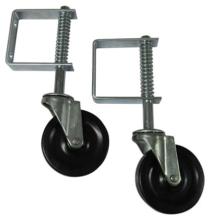 Spring Loaded Gate Wheel 4 (Heavy Duty Sliding Fence Support Jockey Door 100MM) (Pack of 2)