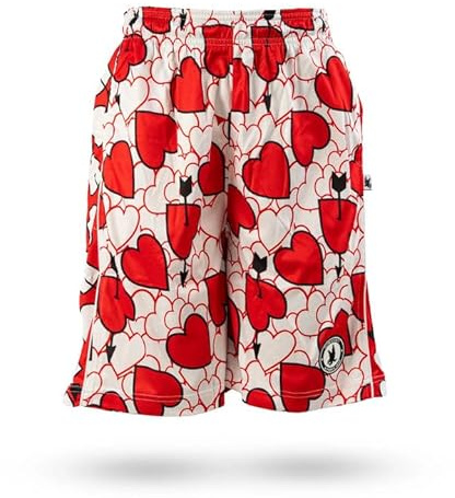 Flow Society Valentine Flow Boys Shorts - Lacrosse - LAX - Kids Athletic - Football - Hockey - Basketball - Baseball - White