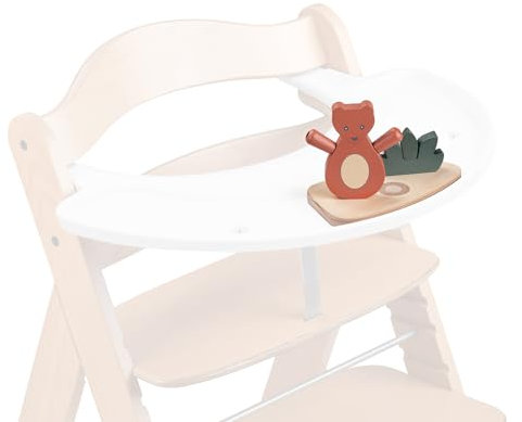 hauck Play Shaking S, Bär – Baby Spielzeug ab 6 Monaten Kompatibel mit Alpha Play Tray & Arketa Play Tray für Hochstühle Alpha+ Beta+ & Arketa, Fördert Auge-Hand-Koordination & Motorik