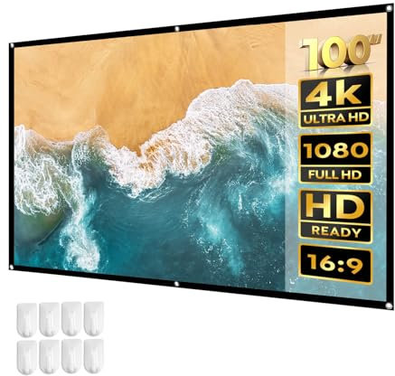 Simple projection screen, Sfondo bianco, 100 pollici