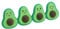 „Geluode“ Avocado-Radiergummis, 3D-Mini-Frucht-Radiergummis, 4 Avocado-Bleistift-Radiergummis, niedliche Radiergummis für Kinder, Jungen, Mädchen, Schulbürobedarf, Schreibwaren, abnehmbare und zusamm