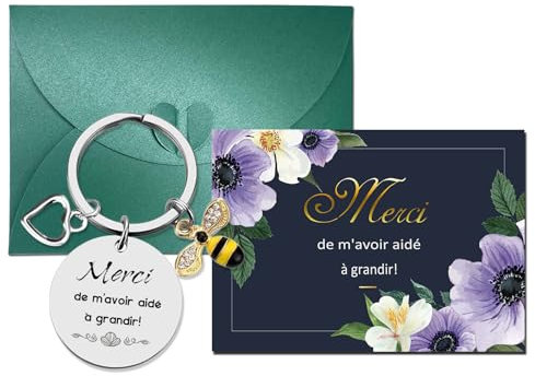 ENSTAB Merci de m'avoir aidé à grandir ! Cadeau d'adieu à la maternelle Éducatrice, mères de jour pour anniversaire Noël Cadeau